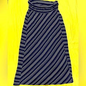 “Motherhood” blue & white maxi skirt Sz M